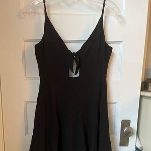 Black Keyhole Skater Dress